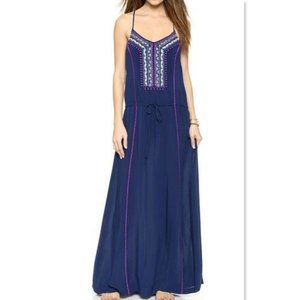 Nanette Lepore Swim Costa Del Sol Maxi Dress beaded swim cover up size small